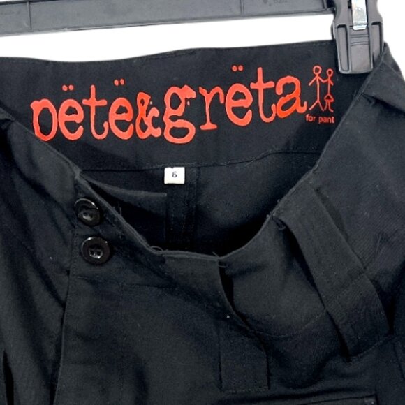 Pete & Greta by Johnny Was Hailey Cargo Pants Black Size 6 Pre-Loved - Picture 6 of 6